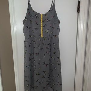 Strapped bird grey dress size small! Super cute